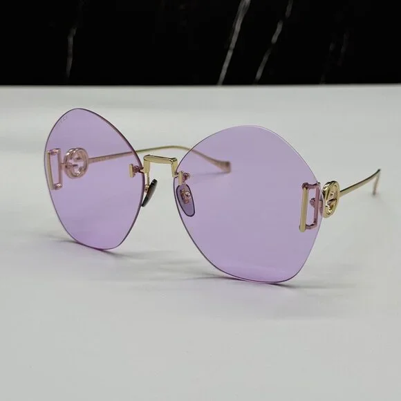 NEW GUCCI GG1203S 001 WITH GOLD CHAIN GUCCI SUNGLASSES